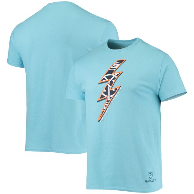 T-shirt bleu ciel Mitchell & Ness New York City FC Voltage pour homme