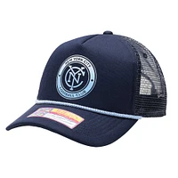 Casquette réglable bleu marine New York City FC Atmosphere Trucker pour hommes