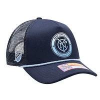 Casquette réglable bleu marine New York City FC Atmosphere Trucker pour hommes