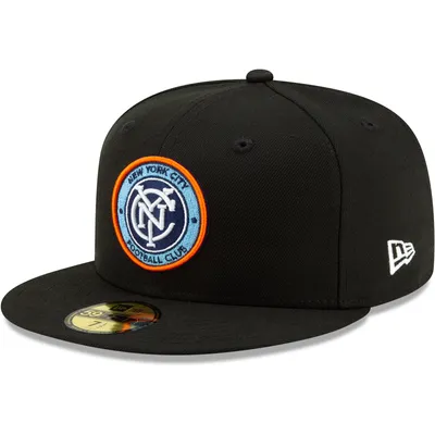 New York City FC Era Primary Logo 59FIFTY Fitted Hat - Black