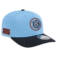 Casquette extensible à boutons-pression New York City FC 2025 Jersey Hook 9SEVENTY bleu ciel/bleu marine pour homme New Era