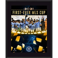 Plaque sublimée de la toute première Coupe MLS 2021 du New York City FC 10,5'' x 13''
