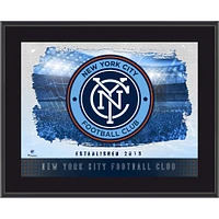 Plaque horizontale avec logo d'équipe sublimé du New York City FC 10,5" x 13"