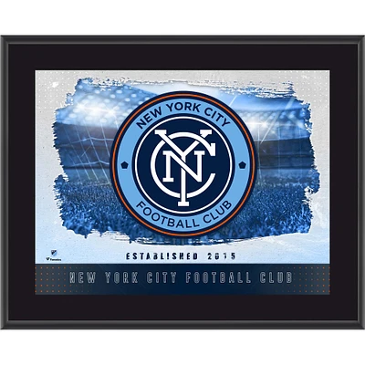 Plaque horizontale avec logo d'équipe sublimé du New York City FC 10,5" x 13"