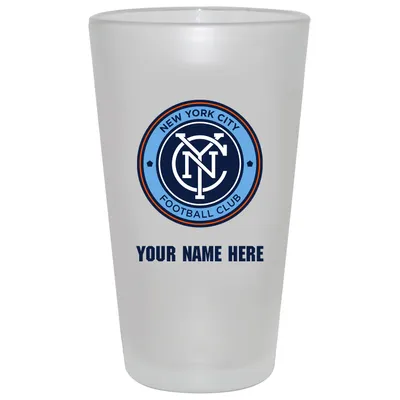 New York City FC 16oz. Personalized White Frosted Pint Glass