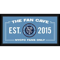 New York City FC Encadré 10" x 20" Fan Cave Collage