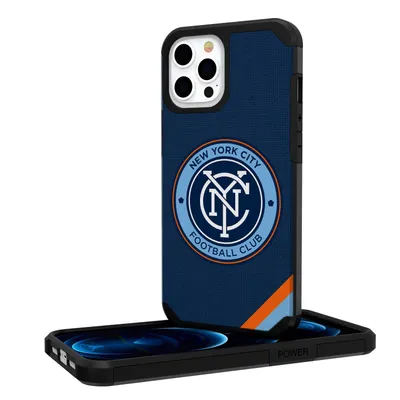 New York City FC iPhone Diagonal Stripe Design Rugged Case