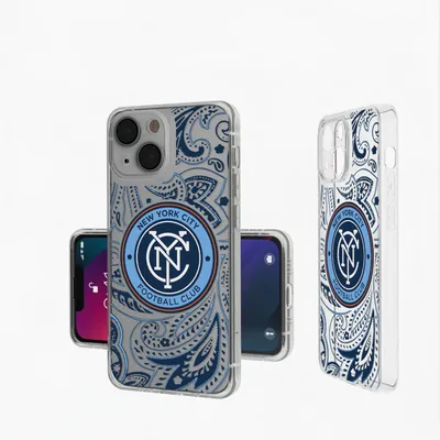 New York City FC iPhone Paisley Design Clear Case