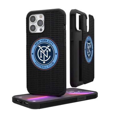 New York City FC iPhone Text Backdrop Rugged Case