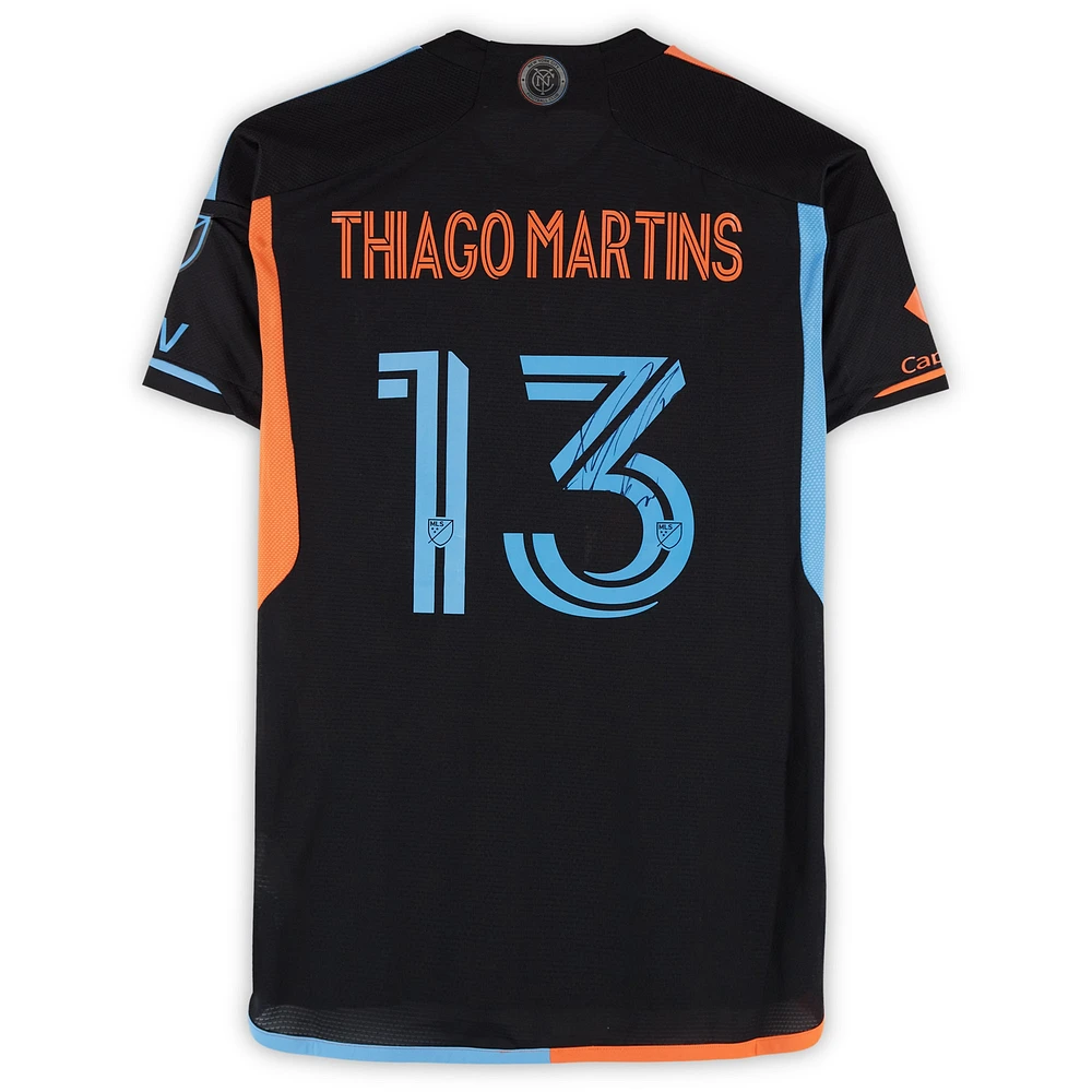 Thiago Martins New York City FC Autographed Match-Used #13 Black adidas Jersey from the 2024 MLS Season - Size M