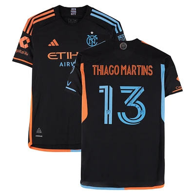 Thiago Martins New York City FC Autographed Match-Used #13 Black adidas Jersey from the 2024 MLS Season - Size M