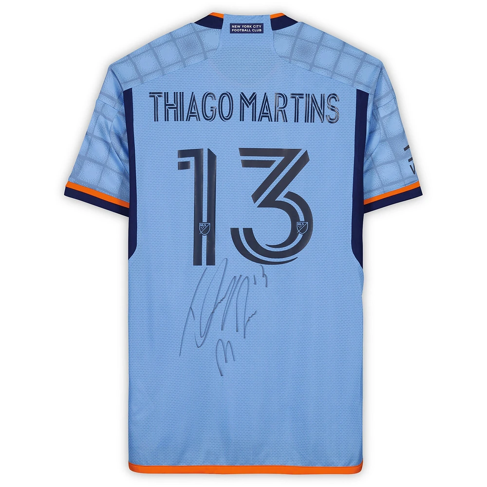 Thiago Martins New York City FC Autographed Match-Used #13 Blue Jersey from the 2023 MLS Season