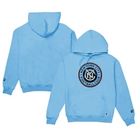 Unisex Live Breathe Futbol Sky Blue New York City FC Crest Pullover Hoodie