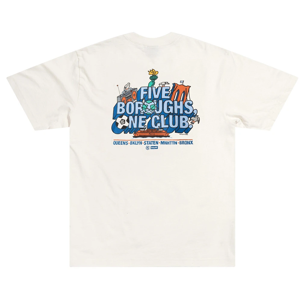 T-shirt unisexe Only NY x NYCFC Natural Five Boroughs
