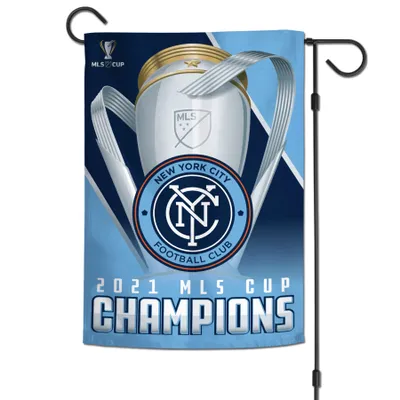 WinCraft New York City FC 2021 MLS Cup Champions 12 '' x 18 '' Drapeau de jardin double face