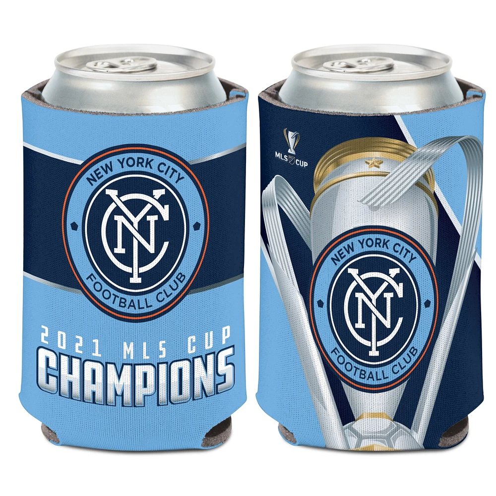 WinCraft Champions de la Coupe MLS 2021 du New York City FC 12 oz. Peut refroidisseur