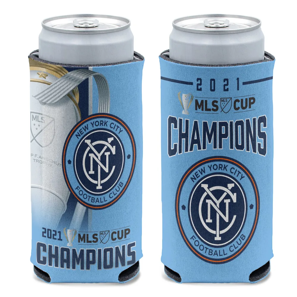 WinCraft Champions de la Coupe MLS 2021 du New York City FC 12 oz. Refroidisseur de canette mince