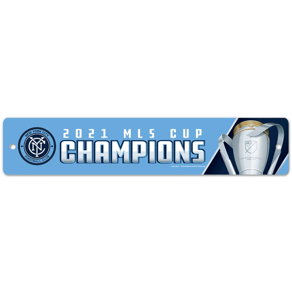 WinCraft New York City FC 2021 MLS Cup Champions 4'' x 19'' Street Sign