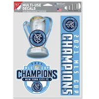 WinCraft New York City FC 2021 MLS Cup Champions Fan Decal 3-Pack Set