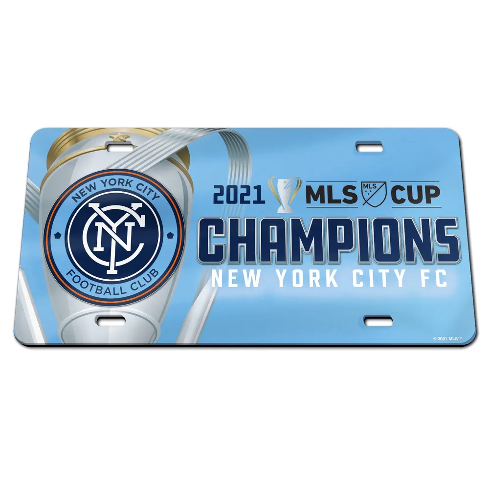 WinCraft New York City FC 2021 MLS Cup Champions Laser Cut Acrylic License Plate