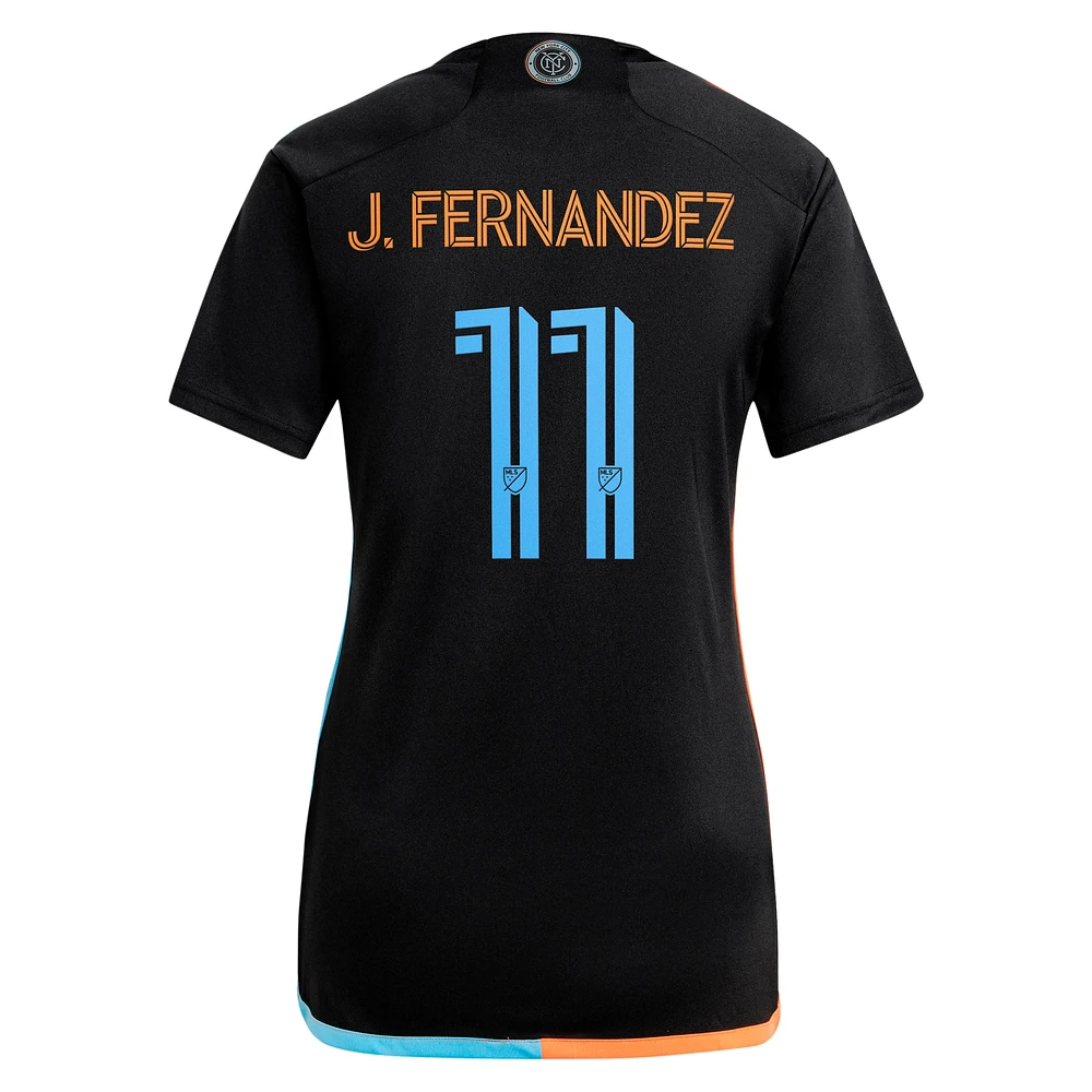 Women's adidas Julian Fernandez Black New York City FC 2024 24/7 Kit Replica Player Jersey