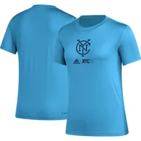 T-shirt adidas New York City FC AEROREADY Club Icon bleu clair pour femme