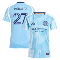 Maillot réplique du kit Excelsior New York City FC 2025 bleu clair pour femme adidas Maximiliano Moralez