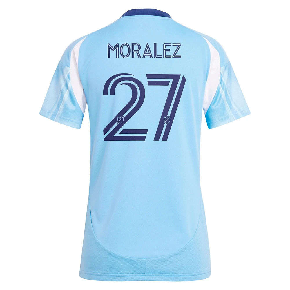 Maillot réplique du kit Excelsior New York City FC 2025 bleu clair pour femme adidas Maximiliano Moralez