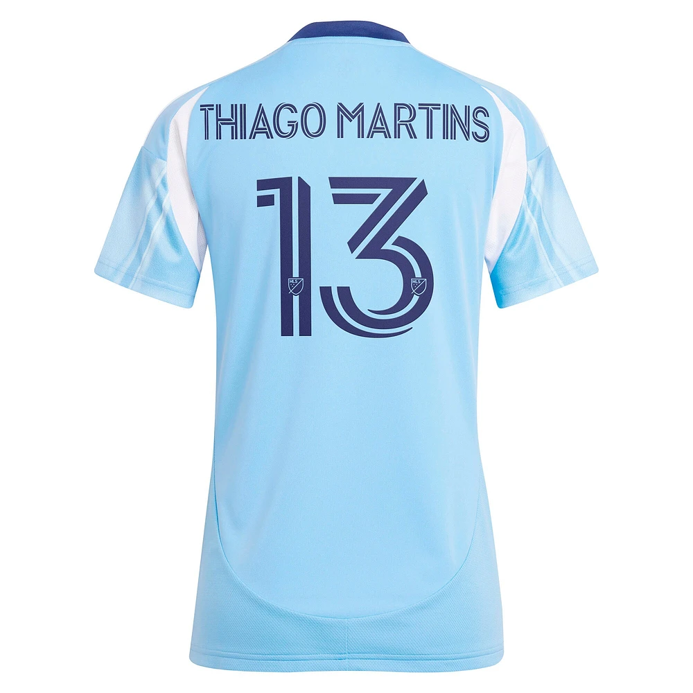 Women's adidas Thiago Martins Light Blue New York City FC 2025 The Excelsior Kit Replica Player Jersey