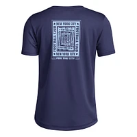T-shirt cache-cœur adidas bleu marine New York City FC pour jeunes