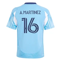 Youth adidas Alonso Martínez Light Blue New York City FC 2025 The Excelsior Kit Replica Player Jersey