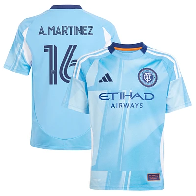 Youth adidas Alonso Martínez Light Blue New York City FC 2025 The Excelsior Kit Replica Player Jersey