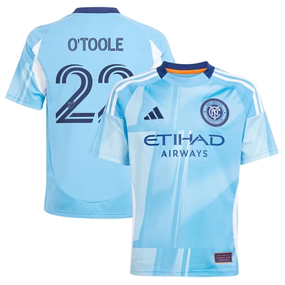 Maillot de joueur unisexe Adidas Kevin O'Toole bleu clair New York City FC 2025 The Excelsior Kit Replica