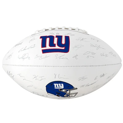 Ballon de football à signature autographe des Giants de New York