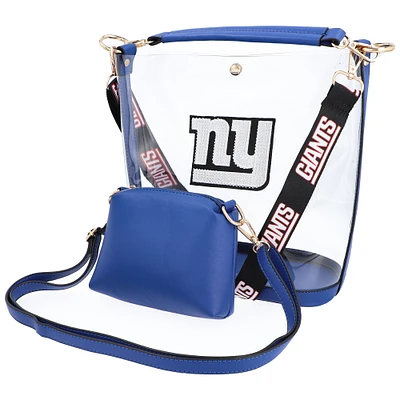 Cuce New York Giants Rhinestone Clear Purse