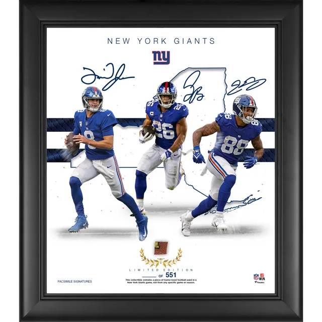 Saquon Barkley New York Giants Framed 15 x 17 Stitched Stars Collage