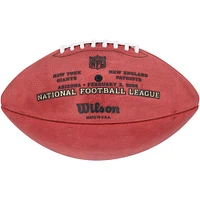 Ballon de football Wilson Duke dédicacé par Eli Manning et Michael Strahan des New York Giants pour le Super Bowl XLII