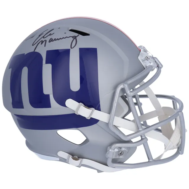 Eli Manning Autographed Signed Ny Giants Flat White Speed Mini Helmet -  Fanatics Auth Black