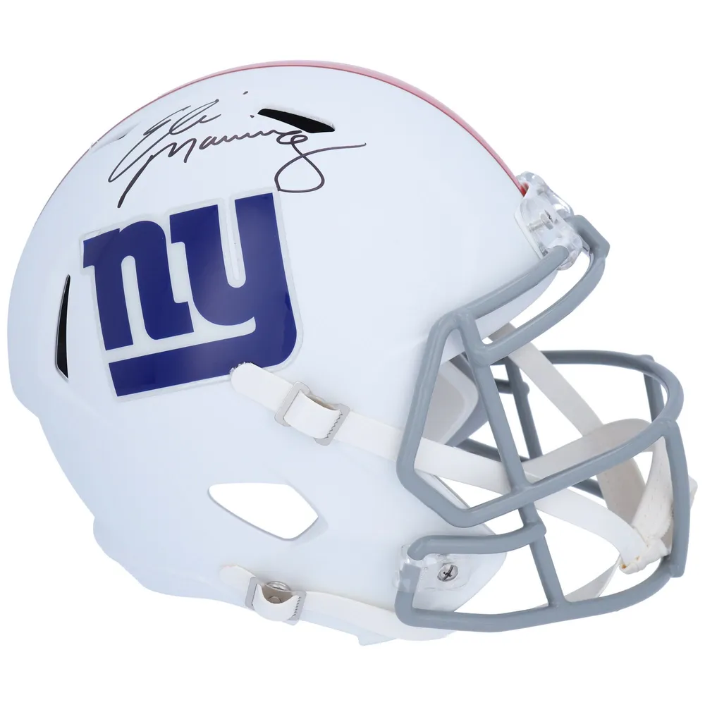 Lids Eli Manning New York Giants Fanatics Authentic Autographed Riddell  Flat White Alternate Speed Replica Helmet