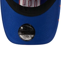 Casquette réglable New Era Royal New York Giants Hearts 9TWENTY pour filles d'âge préscolaire