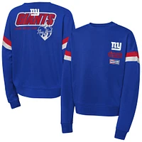 Girls Royal New York Giants Eternal Love Pullover Sweatshirt