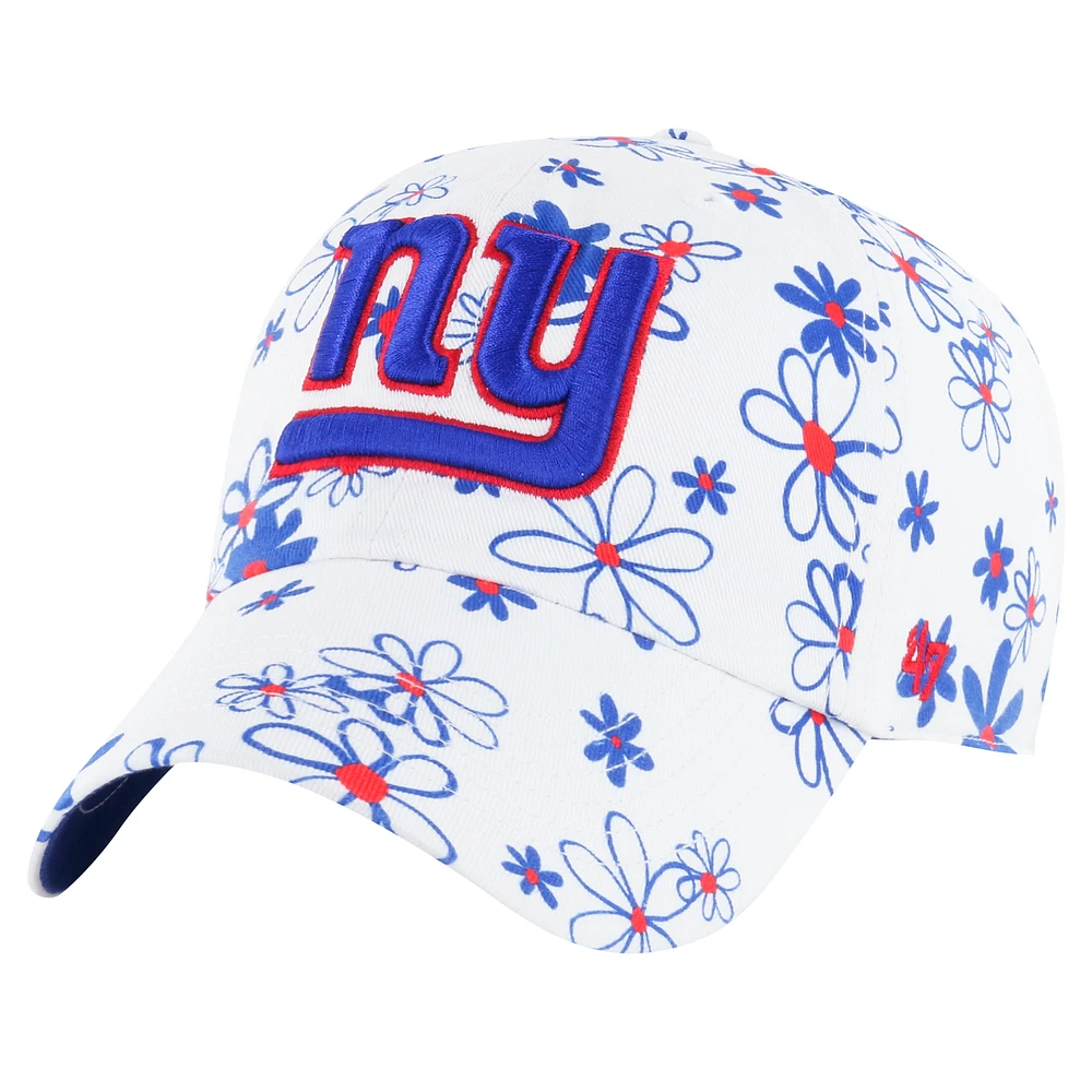 Girls Toddler '47 White New York Giants Daisy Delight Clean Up Adjustable Hat