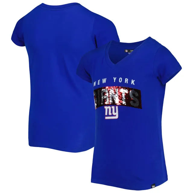 Lids Dallas Cowboys New Era Girls Youth Reverse Sequin V-Neck T