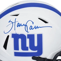 Casque miniature Riddell Lunar Eclipse Alternate Speed ​​autographié par Harry Carson des New York Giants