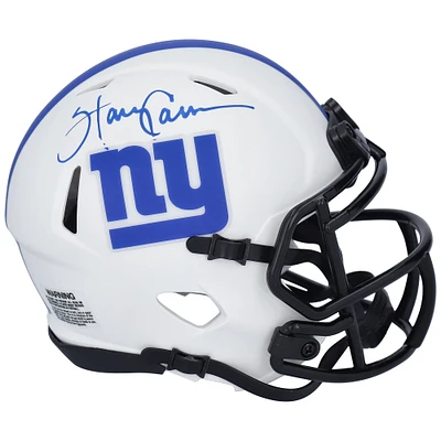 Casque miniature Riddell Lunar Eclipse Alternate Speed ​​autographié par Harry Carson des New York Giants