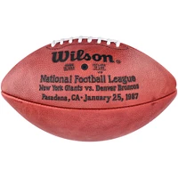 Ballon de football professionnel dédicacé par Harry Carson des New York Giants lors du Superbowl XXI