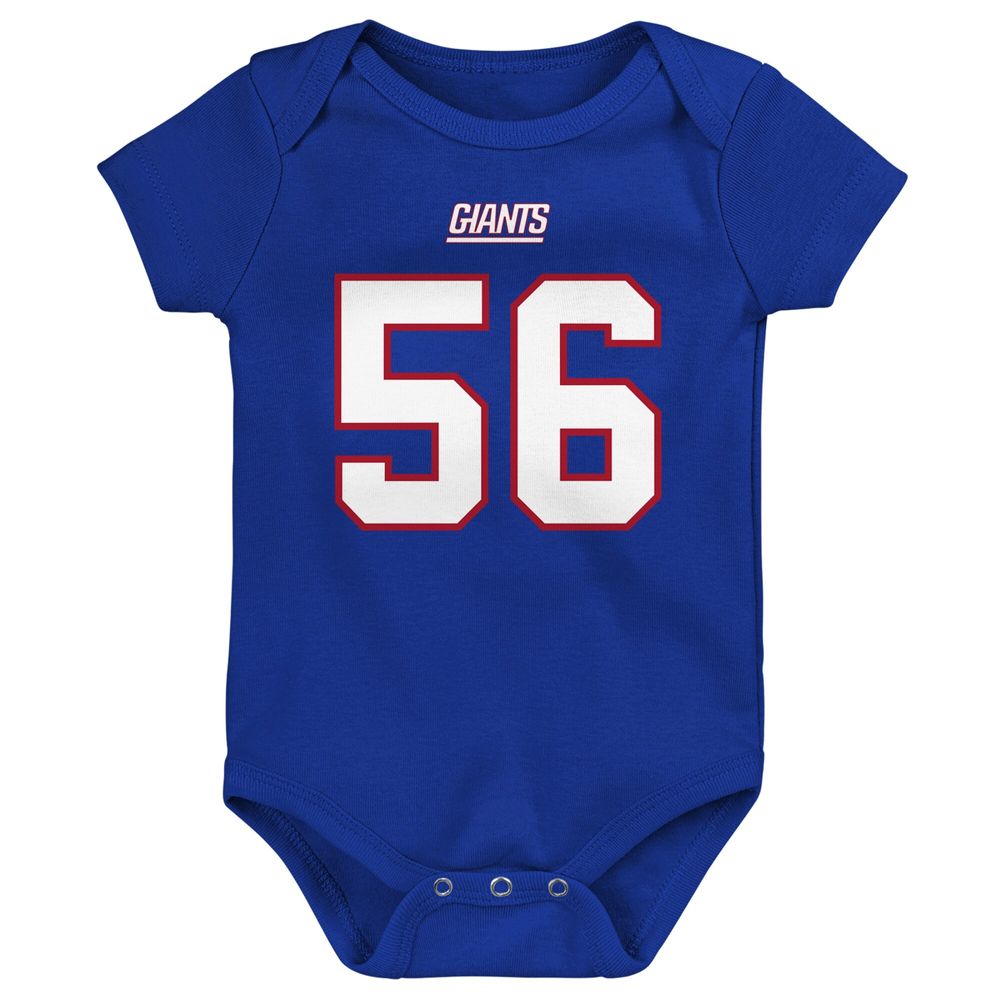 Infant Mitchell & Ness Lawrence Taylor Royal New York Giants Mainliner Retired Player Name Number Bodysuit