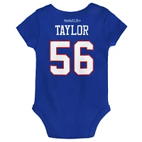 Mitchell & Ness Lawrence Taylor Royal New York Giants Mainliner Nom et numéro du joueur retraité Body