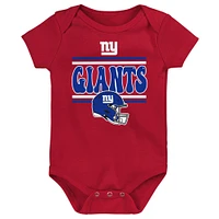 Infant New York Giants Play Day Three-Pack Bodysuit Set