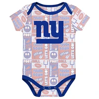 Infant New York Giants Play Day Three-Pack Bodysuit Set